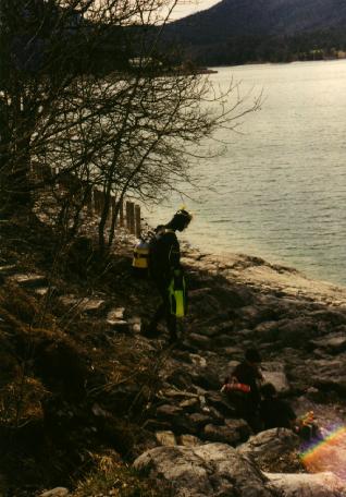 Bei Niedrigwasser ist erst mal Bergwandern angesagt